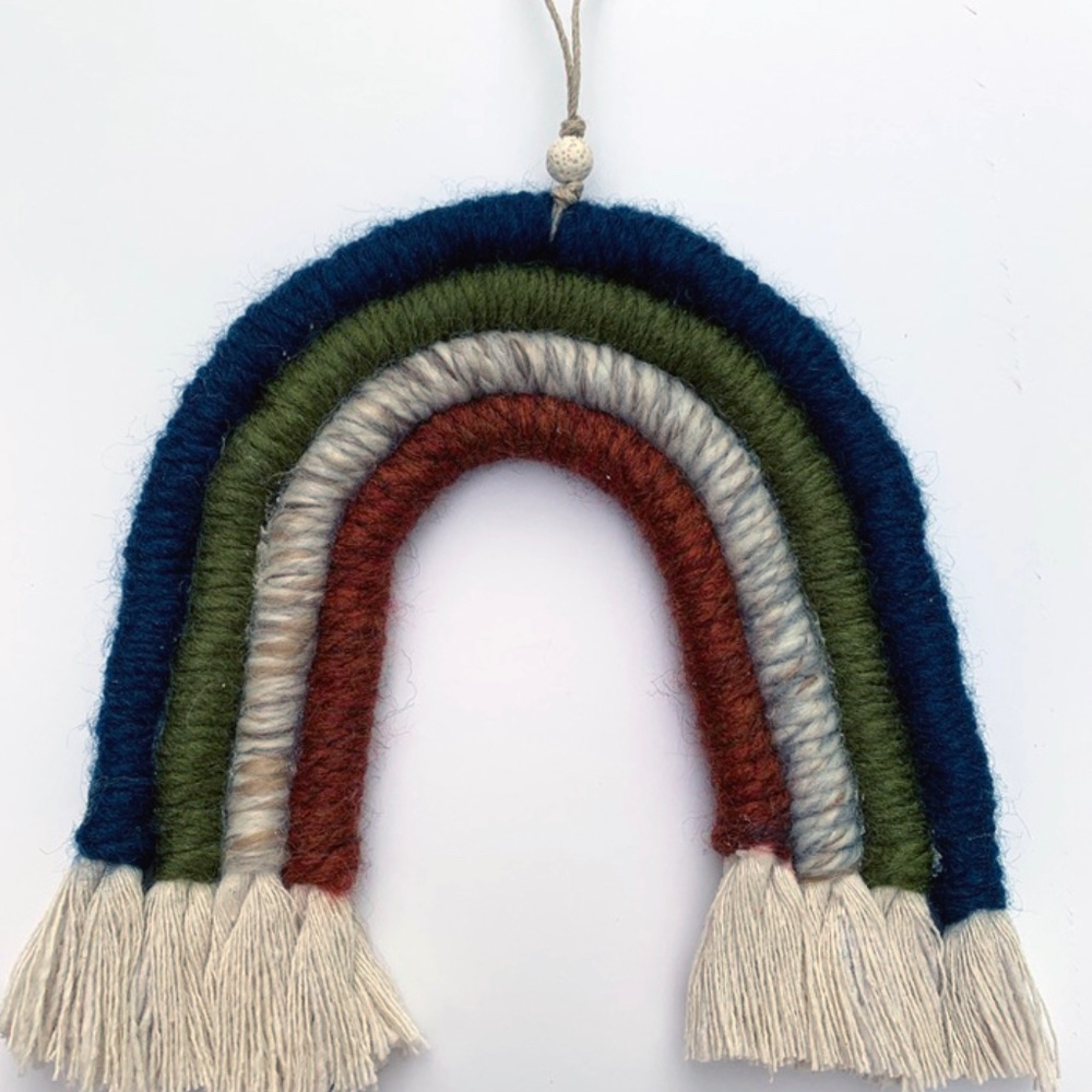 Macrame Rainbow Handmade Forest Neutral Colors Rainbow Baby Car Accessory Decor